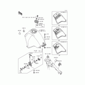 Схема узла: Топливный бак(1/2) для Kawasaki KL650 KLR650