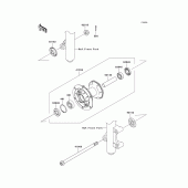 Схема узла: Ступица переднего колеса для Kawasaki KLX140 KLX140