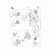 Схема узла: Starter motor для Kawasaki ZX600 Ninja ZX-6