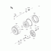 Схема вузла: Зчеплення для Kawasaki KX250/ KX252 KX250