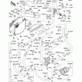 Схема узла: Радиатор (1/3) для Kawasaki ZX1100 ZZ-R1100