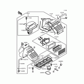 Схема узла: Воздушный фильтр для Kawasaki ZX400 ZXR400