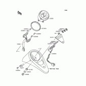 Схема вузла: Панель приладів (‾VN400A-019050) для Kawasaki VN400 Vulcan Classic