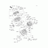 Схема вузла: Головка циліндра для Kawasaki VN1500 VN1500 Mean Streak