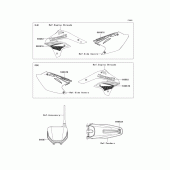Схема вузла: Наклейки для Kawasaki KX450 KX450F