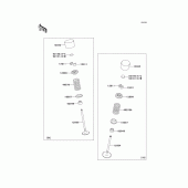 Схема узла: Клапан(ы)(1/2) для Kawasaki ZX1000 Ninja ZX-10R