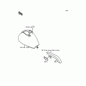 Схема вузла: Інформаційні наклейки для Kawasaki VN400 Vulcan