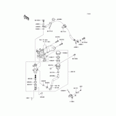 Схема вузла: Задній гальмівний циліндр для Kawasaki ZX1000 Ninja ZX-10R
