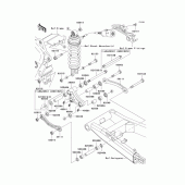 Схема узла: Задняя подвеска для Kawasaki ZX1200 ZZR1200
