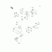 Схема узла: Переключатель передач для Kawasaki ER500 ER-5