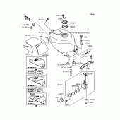 Схема вузла: Паливний бак (1/2) для Kawasaki ZX750 Ninja ZX-7R