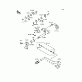 Схема узла: Переключатель передач для Kawasaki ZX1100 GPZ1100