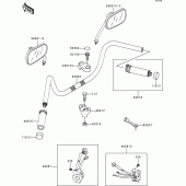 Схема вузла: Кермо & Пульт управління рульовим для Kawasaki VN1500 VN1500 Classic Tourer