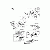 Схема узла: Поворотники для Kawasaki ZX1400 ZZR1400 ABS