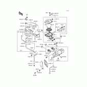 Схема узла: Воздушный фильтр для Kawasaki ZG1200 Voyager XII