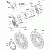 Схема вузла: Переднє гальмо для Kawasaki ZX1000 Ninja ZX-10R