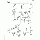 Схема вузла: Ignition switch/locks/reflectors для Kawasaki ZX600 Ninja 600R