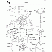 Схема узла: Карбюратор(1/2) для Kawasaki KL650 KLR650