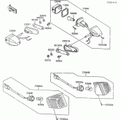 Схема узла: Поворотники для Kawasaki ZX600 GPX600R