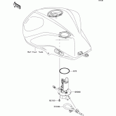 Схема вузла: Паливний насос Kawasaki ZR750 Z750