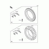 Схема вузла: Колеса для Kawasaki ZR1200 ZRX1200R