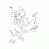 Схема вузла: Передній гальмівний циліндр Kawasaki VN1600 Vulcan 1600 Nomad