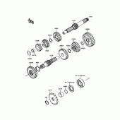 Схема вузла: Трансмісія для Kawasaki KLX110 KLX110