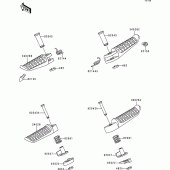 Схема вузла: Підніжки для Kawasaki ZR1100 Zephyr 1100