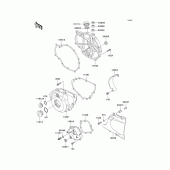 Схема вузла: Engine cover(s) для Kawasaki EX500 Ninja 500R