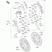 Схема узла: Передний тормоз для Kawasaki ZX750 Ninja ZX-7R