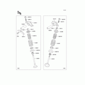 Схема вузла: Рокер & Клапан для Kawasaki BJ250 Estrella