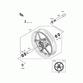 Схема вузла: Ступиця переднього колеса для Kawasaki ZX636 Ninja ZX-6R ABS 30th Anniversary Edition