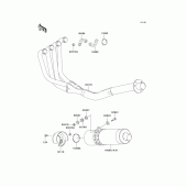Схема вузла: Вихлопна система для Kawasaki ZX750 Ninja ZX-7