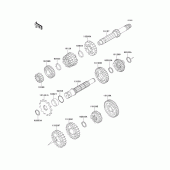 Схема вузла: Трансмісія для Kawasaki KX100