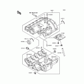 Схема вузла: Картер двигуна для Kawasaki ZR250 Balius-II