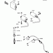 Схема вузла: Котушка запалювання для Kawasaki EX500 GPZ500