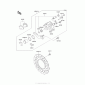Схема вузла: Заднє гальмо для Kawasaki KLX140 KLX140