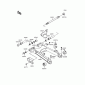 Схема вузла: Задній важіль (Маятник) для Kawasaki ZX900 GPZ900R