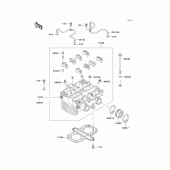 Схема вузла: Головка циліндра для Kawasaki EX500 GPZ500S