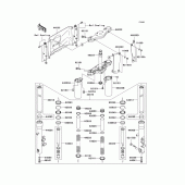 Схема вузла: Вилка передньої осі (D6f) для Kawasaki VN1600 Vulcan 1600 Nomad
