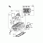 Схема вузла: Головка циліндра для Kawasaki KLE650 Versys 650 ABS