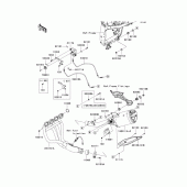 Схема узла: Выхлопная система (1/2) для Kawasaki ZR750 Z750 ABS