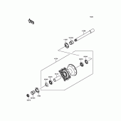 Схема вузла: Ступиця переднього колеса для Kawasaki KX450 KX450F