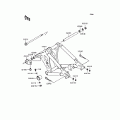 Схема вузла: Задній важіль (Маятник) для Kawasaki VN400 Vulcan II