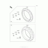 Схема узла: Шины для Kawasaki ZX1000 Ninja 1000 ABS