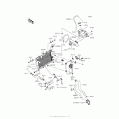 Схема узла: Радиатор для Kawasaki BR250 Z250SL ABS