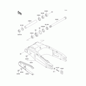 Схема вузла: Задній важіль (маятник) для Kawasaki ZX750 Ninja ZX-7R