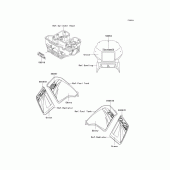 Схема узла: Decals(a6f)(green) для Kawasaki KL650 KLR650