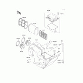 Схема узла: Воздушный фильтр для Kawasaki EL250 Eliminator 252