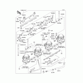 Схема узла: Карбюратор(1/4) для Kawasaki ZX1100 GPZ1100